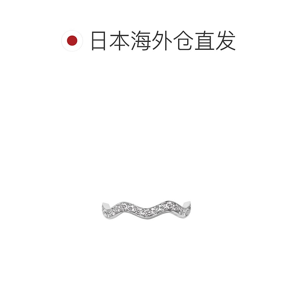 日潮跑腿Mikimoto御木本18K白金钻石戒指百搭时尚复古潮流