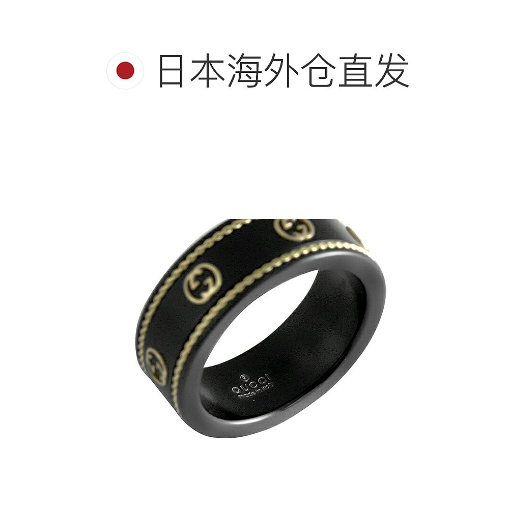 自营｜古驰 戒指 GUCCI Icon 606826 I0H11 8029 男女 黑金纯银 - 图1