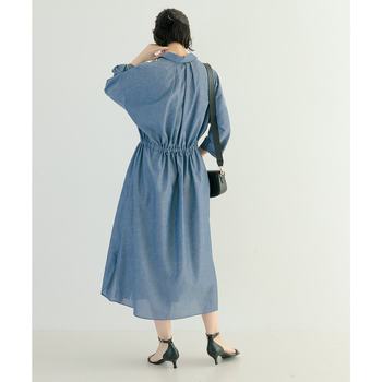 Japan direct mail URBAN ການຄົ້ນຄວ້າແມ່ຍິງ linen touch shirt dress UR4526T003