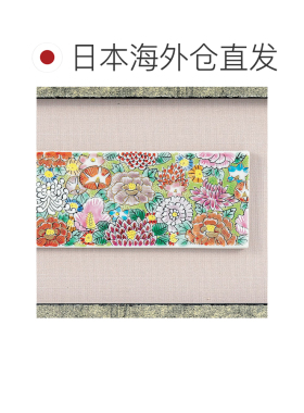 日本直邮九谷烧礼品包装陶框 金花插花 太子窑陶框 艺术面板