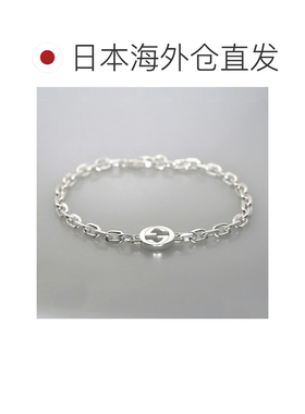 日本直邮Gucci男士手链 互扣链条 796351-J8400-8106-18 银色配饰