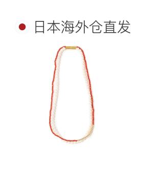 日本直邮jour couture 女士 淡水珍珠珊瑚14K包金项链 6442310104