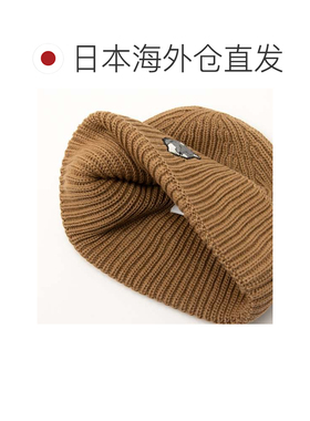 日本直邮MAISON KITSUNE 狐狸头大号针织帽 帽子 帆布棕色