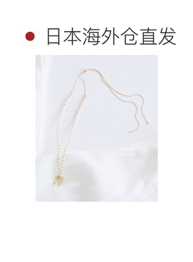 1h可退 日本直邮Maison de FLEUR 女士 卷曲丝带滑扣珍珠项链 080
