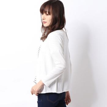 Doux Belle cardigan ໂບບາງໆ ຄໍ V (ສີຟ້າ)