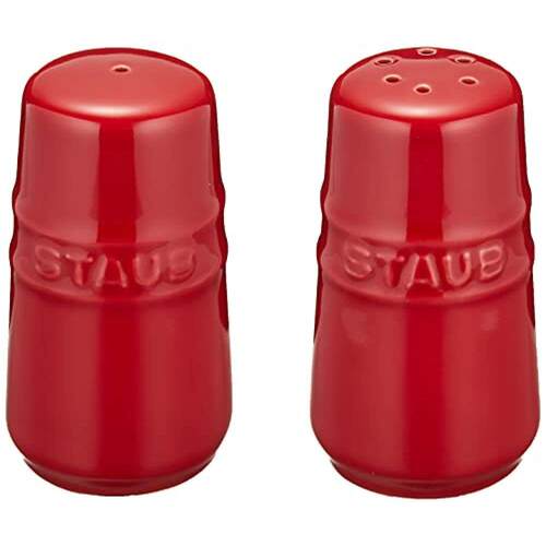 【日本直邮】Staub珐琅 盐・胡椒瓶 樱桃 日本正规贩卖品 40511-80 - 图0