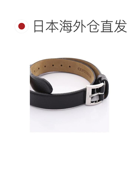 日本直邮中古二奢Prada普拉达女A级95新bracelet手镯牛皮手链黑色