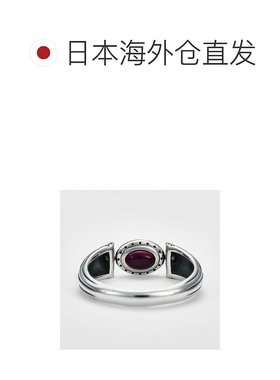 日本直邮日潮 agete 阿卡朵银色卡尔塞多尼/红宝石戒指复古个性