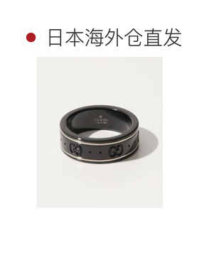 日本直邮GUCCI 225985 I19A1 戒指 ICON 细带 18KT 白金和合成刚