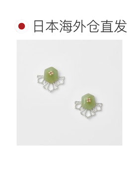 日本直邮agete K10石英耳环