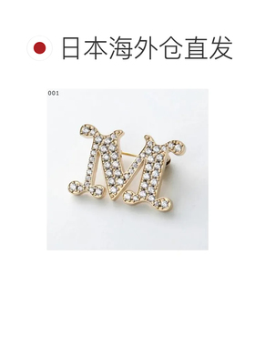 日本直邮Max Mara 麦丝玛拉 胸针 FACELLA 徽章别针 006 黑色×枪