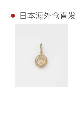 日本直邮agete 阿卡朵 agete 女士K10金币图案钻石吊坠 优雅繁复