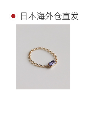 1h可退 日本直邮cui-cui 男女同款 坦桑石链戒 K10YG黄金简约设计