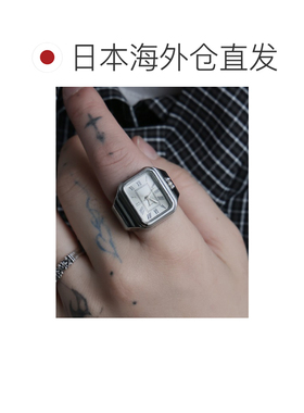 日本直邮Ulysses 女士 迷你腕表戒指 复古罗马数字方盘设计 DOS26