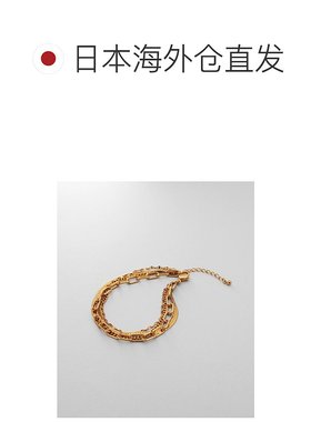 1h可退 日本直邮COCOSHNIK 女士 925银镀K18金 四股组合链手链 76