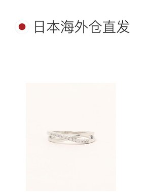 日本直邮Three Four Time 女士精致设计小指戒指 #4 合金材质 波