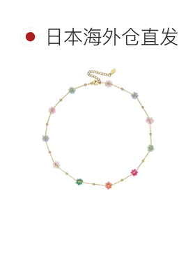 1h可退 日本直邮urge select 女士 花朵主题链式串珠项链（9色可