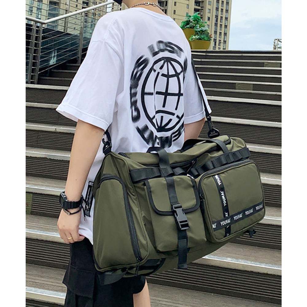 Japan direct mail multifunctional waterproof large capacity crossbody bag backpack sports bag green backpack shoulder bag