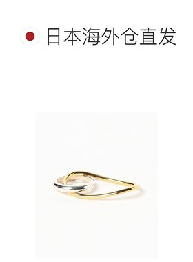 1h可退 日本直邮Rieuk 女士波浪双指环 金银配色 64422676091戒指