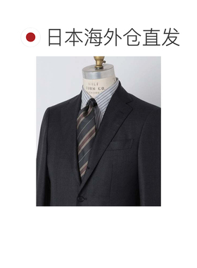 日本直邮SHIPS Holliday＆Brown 丝绸多条纹领带 深灰色