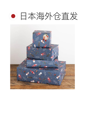 日本直邮Heads 日本制包装纸 藏青 75×52.5cm 圣诞 半切 XPL
