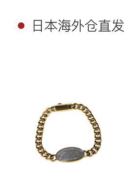 1h可退 日本直邮HUF 男女同款 不锈钢立方链手链 Fuk It徽章设计