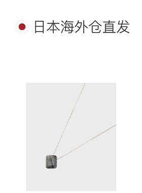 日潮跑腿COCOSHNIK K10 彩色宝石（拉长石）倾斜项链 405-36091