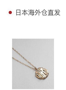 日潮跑腿Cocoshnik男女同款10K黄金波纹形圆角项链高雅脱俗