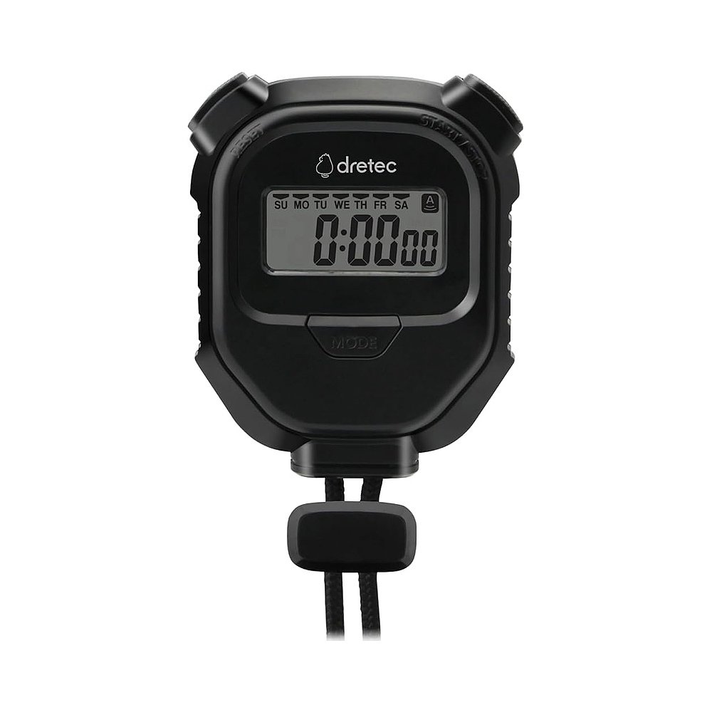 【日本直邮】dretec防滑秒表 黑色 精准计时 - 图0