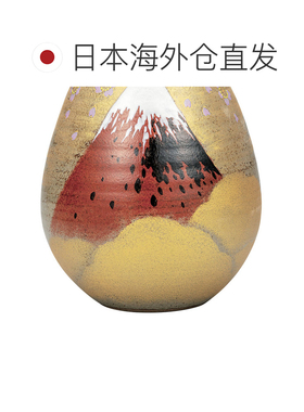 日本直邮九谷烧礼品包装 6 号花瓶金云樱花和富士设计福田嘉德 (Y