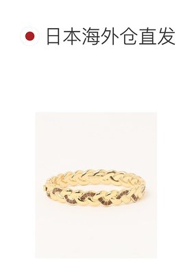 1h可退 日本直邮COACH 蔻驰 女士编织设计C字扣手环 立体造型水晶