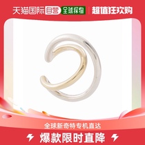 Day tide running legs COCOSHNIK Lasting Silver x K10YG oval cross ear clip (single