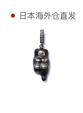 日本直邮MIKSHIMAI 男女同款 融化小熊吊坠 立体金属设计 心形细