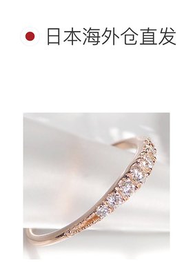 日本直邮(ber-ed-0081) 戒指天然钻石 K10 金/K10 粉红金永恒戒指