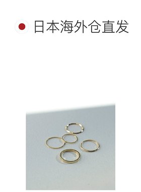 1h可退 日本直邮Demi-Luxe BEAMS 女士金属镶嵌五件套戒指 简约时