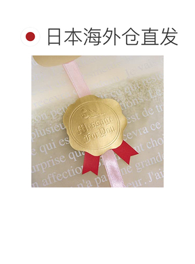 日本直邮礼品贴纸 丝带形状 金色 模切 粉色（100张）GS-2
