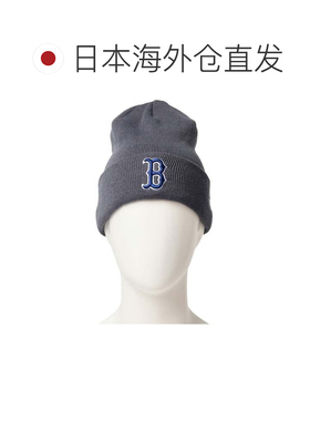 日本直邮NEW ERA 波士顿红袜队基础款翻边针织帽 炭灰色