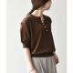 Japan Direct SHIPS Visible Henley Neck Knitted Pullover