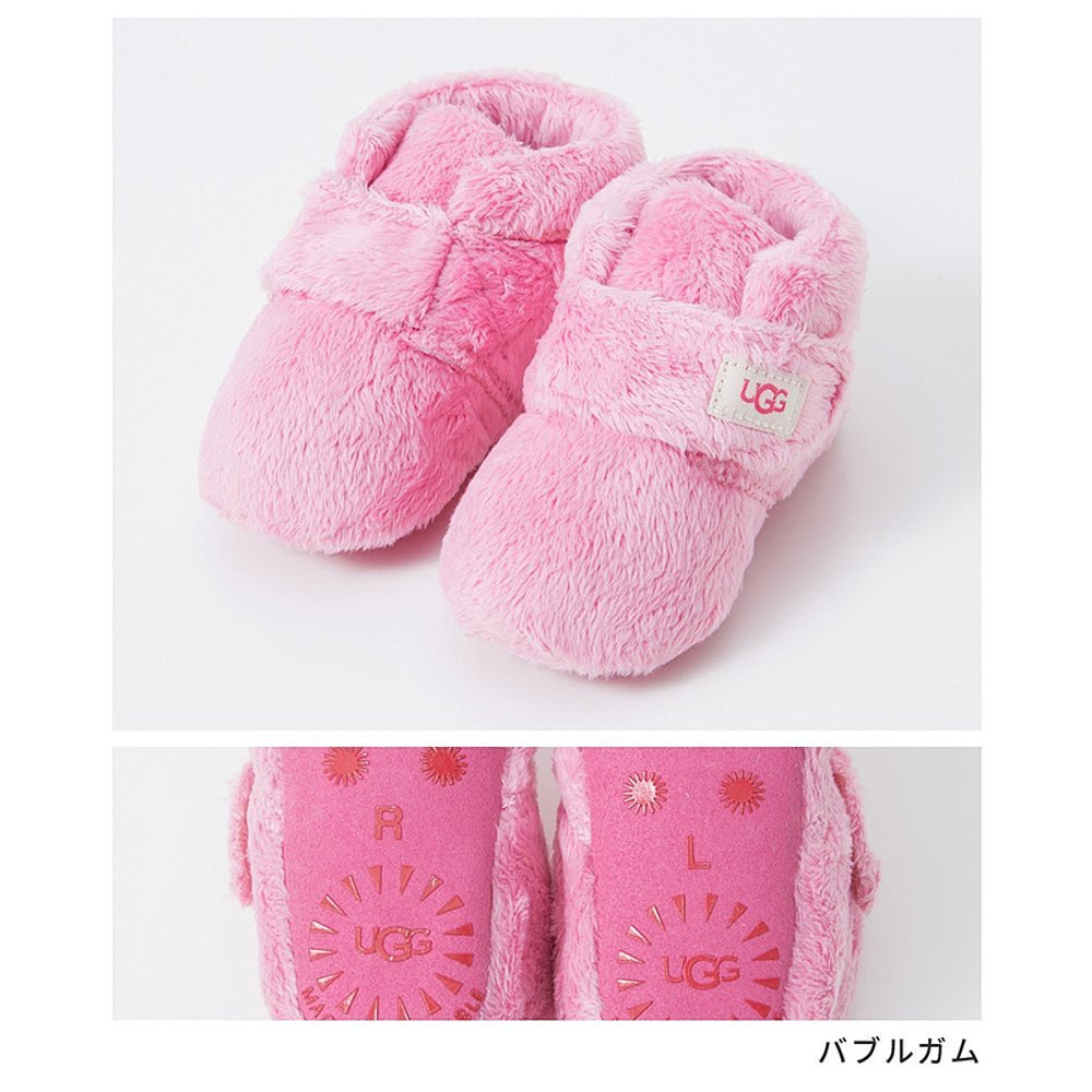 Ugg婴儿鞋粉红色舒适毛质简约魔术贴百搭时尚婴儿服
