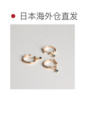 日本直邮cui-cui 彩色宝石耳骨夹 K10YG 390800 【付后1h可退】
