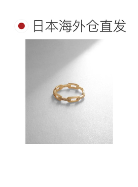 日潮跑腿COCOSHNIK K10钻石链条图案戒指配饰 405-66301