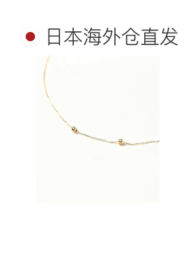 1h可退 日本直邮wePERM 女士极细链条双滑动珠光项链 金色 644230