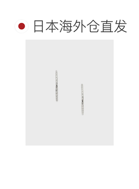 日本直邮agete 阿卡朵 女士 925银刻纹圆环耳环 1【付后1h可退】