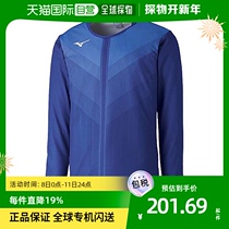 (Japan Direct Mail) Mizuno Mezzin Thick Currents Volleyball Clothes Blue Round Collar Long Sleeves Breathable Comfort