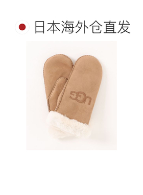 日本直邮UGG 女士 羊皮刺绣连指手套 7014200002 【付后1h可退】