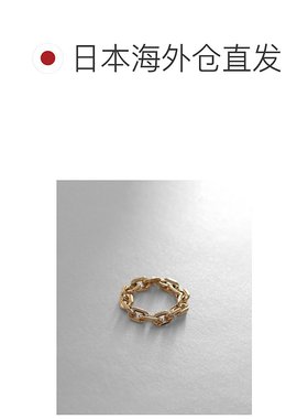 日潮跑腿COCOSHNIK 女士K18空芯直线电缆戒指 黄金 10cm经典精致