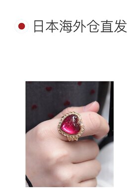 1h可退 日本直邮axes femme 女士 调节款 神圣心形戒指 蝴蝶结玫