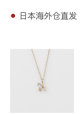 日本直邮日潮 agete 阿卡朵【限定款】首字母K／K10钻石项链白色