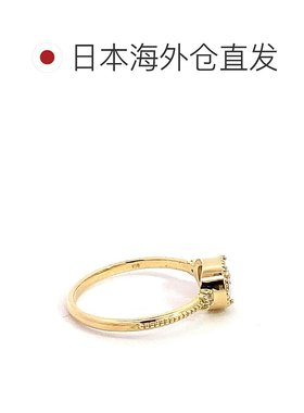 日本直邮（n248771_2）女士 18k 0.58 克拉摩根石戒指 磨砂工艺