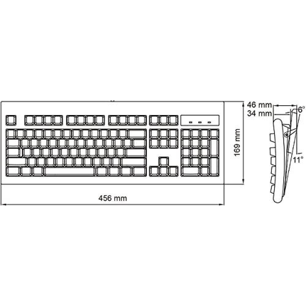 【日本直邮】佩锐Perixx有线机械全键盘USB/US配列 黑色PERIBOARD - 图2